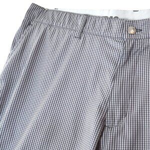 Adidas Micro Check Shorts 40 Preppy Golf Streetwear Lightweight & Packable